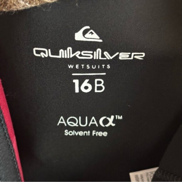Quiksilver NWT 4/3 Back-Zip Wetsuit WarmFlight Eco Velvet Black Youth 16B *NOTE - Picture 13 of 16